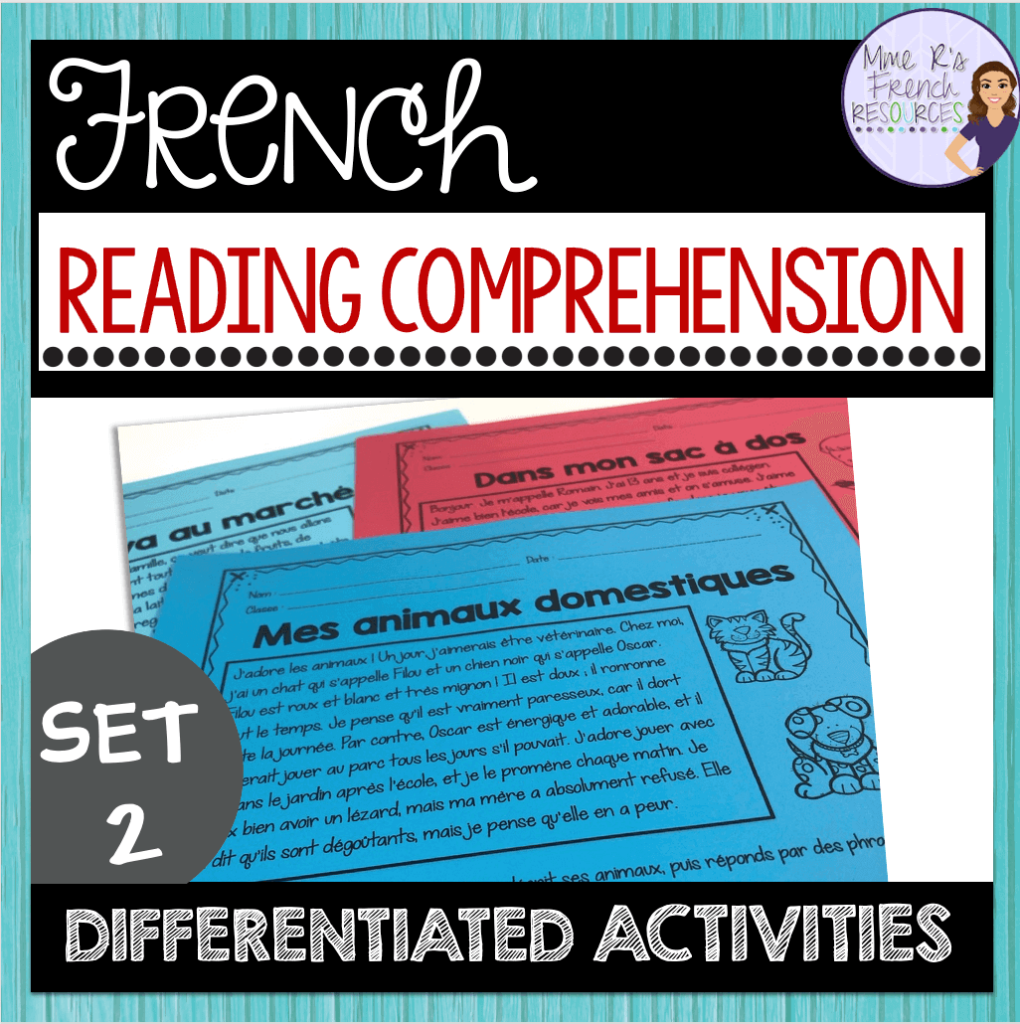 French Reading Comprehension Mme R s French Resources