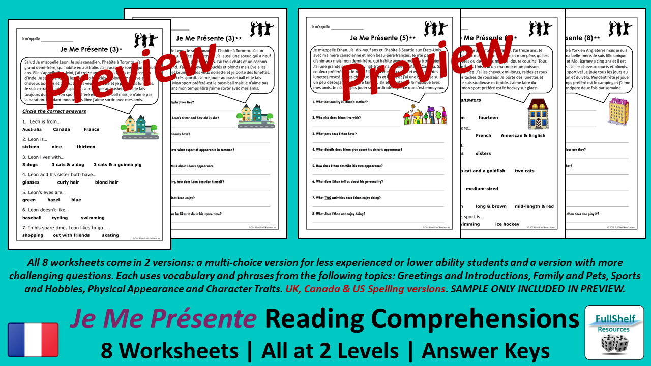 French Reading Comprehension Worksheets Ks3 French Reading Comprehension Worksheets Ks3