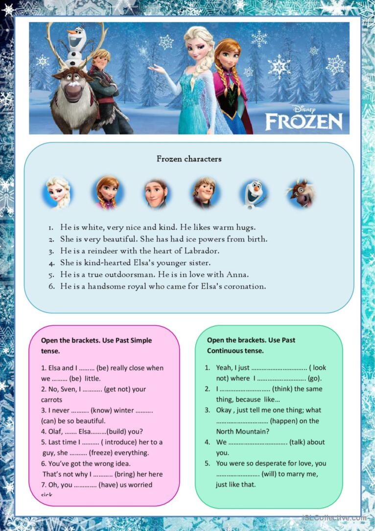 Frozen Reading For Detail dee English ESL Worksheets Pdf Doc
