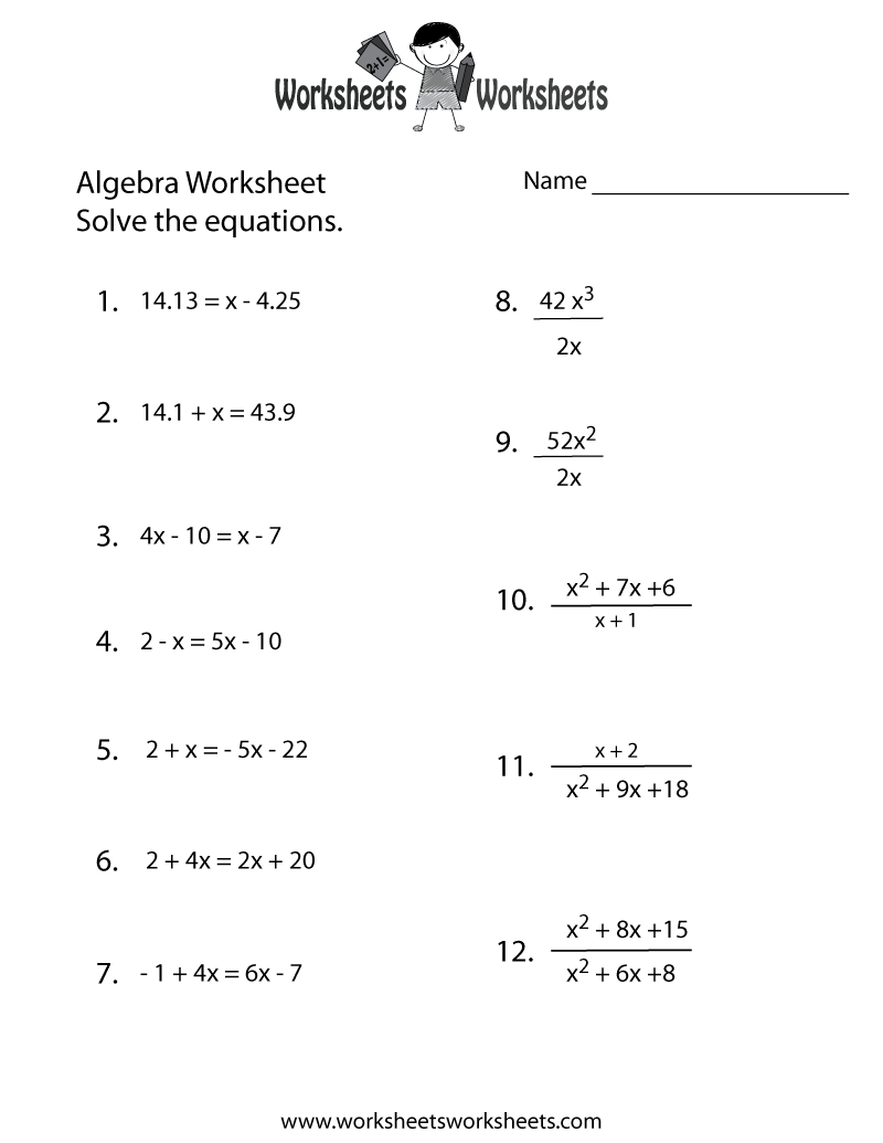 GED Math Worksheets FREE Printable Worksheets Library