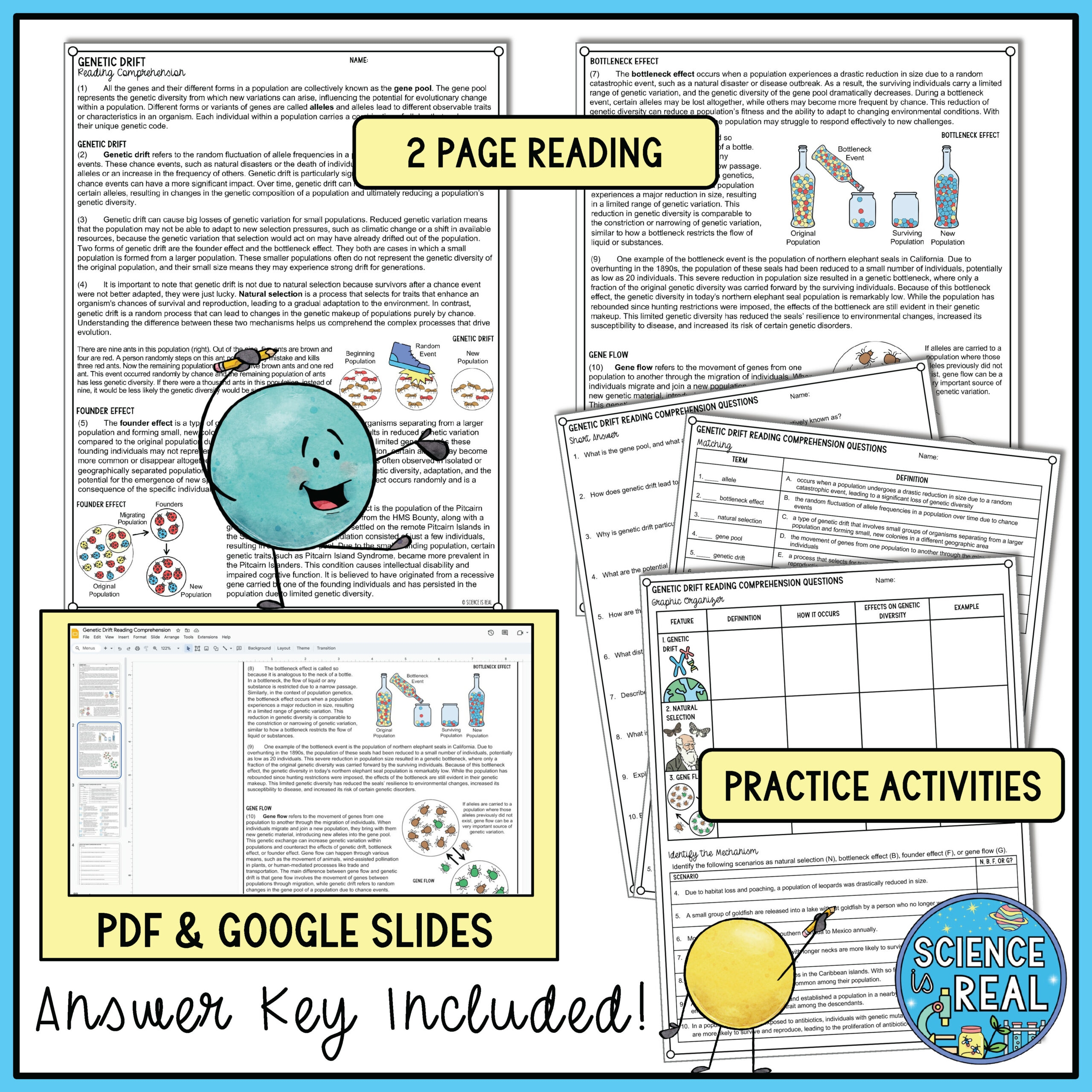 Genetic Reading Comprehension Worksheets