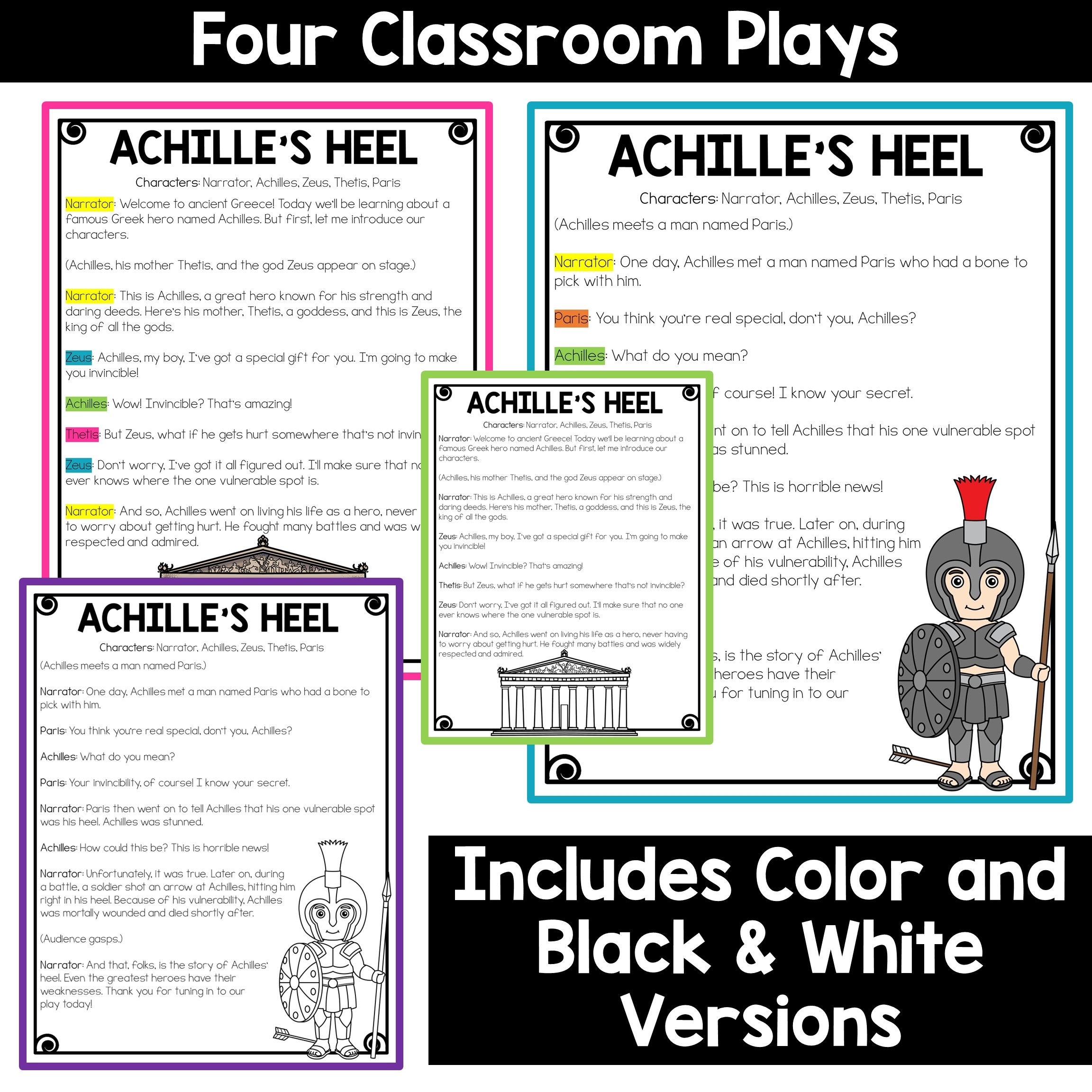 Greek Mythology Readers Theater RL 4 4 Classroom Plays 4th Grade Greek Mythology Thrifty In Third Grade