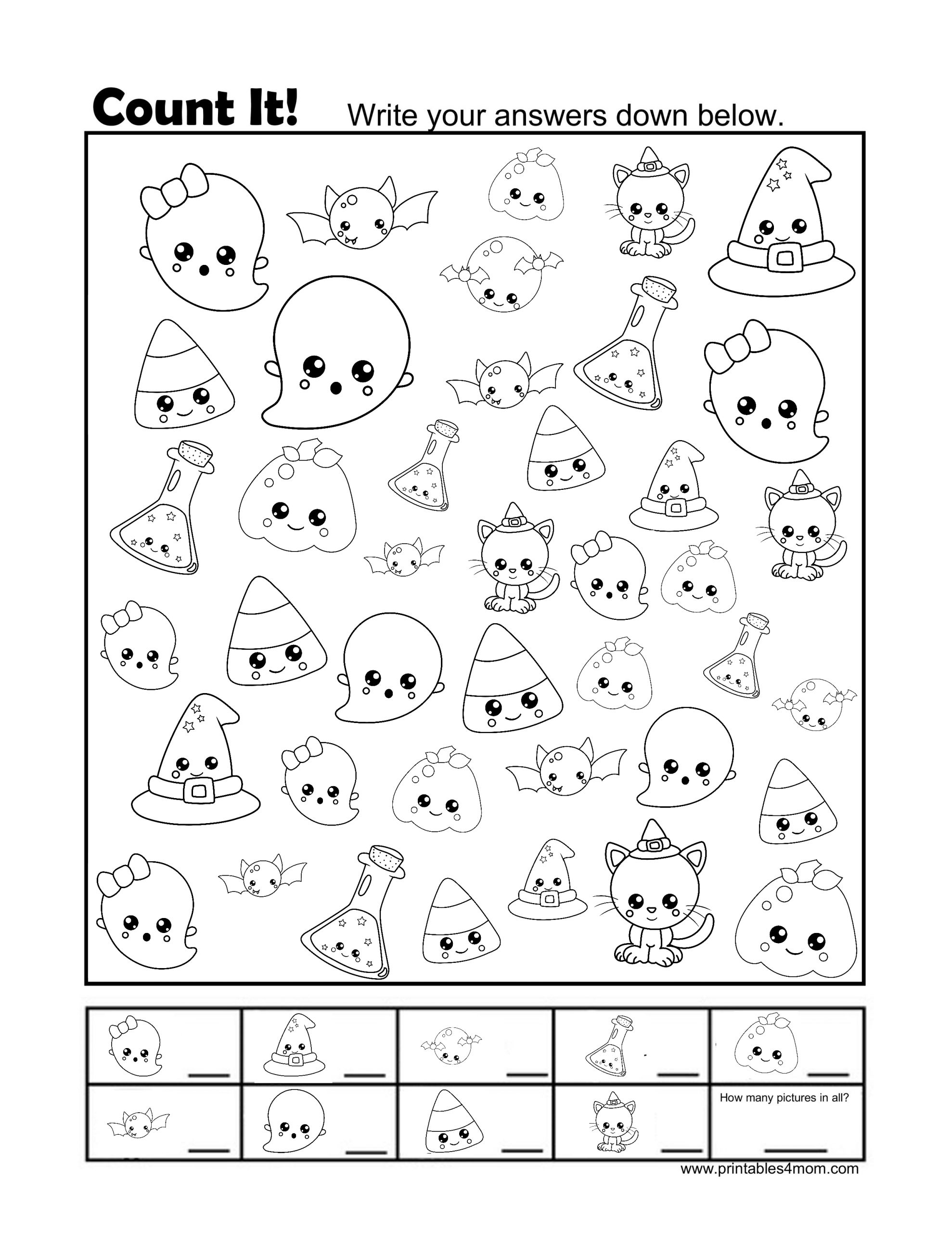 Free Halloween Printable Worksheets