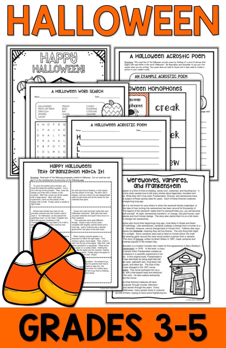 Halloween Reading Comprehension Worksheets 4Th Grade