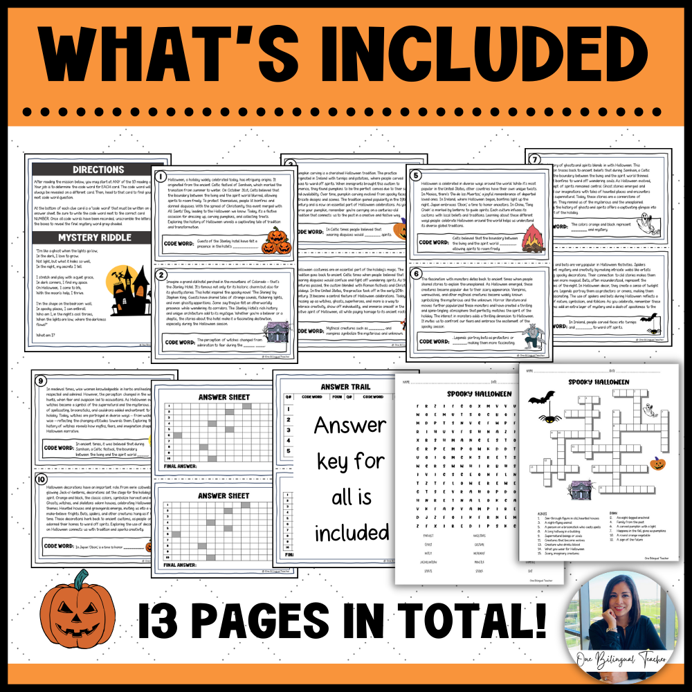 Halloween Reading Comprehension Worksheets 6Th Grade