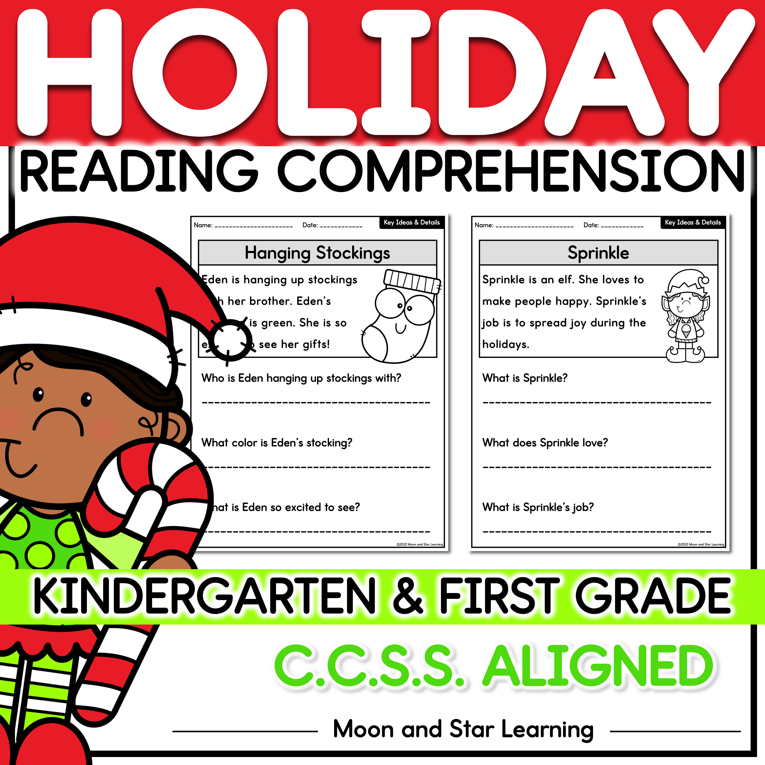 First Grade Christmas Reading Comprehension Worksheets First Grade Christmas Reading Comprehension Worksheets