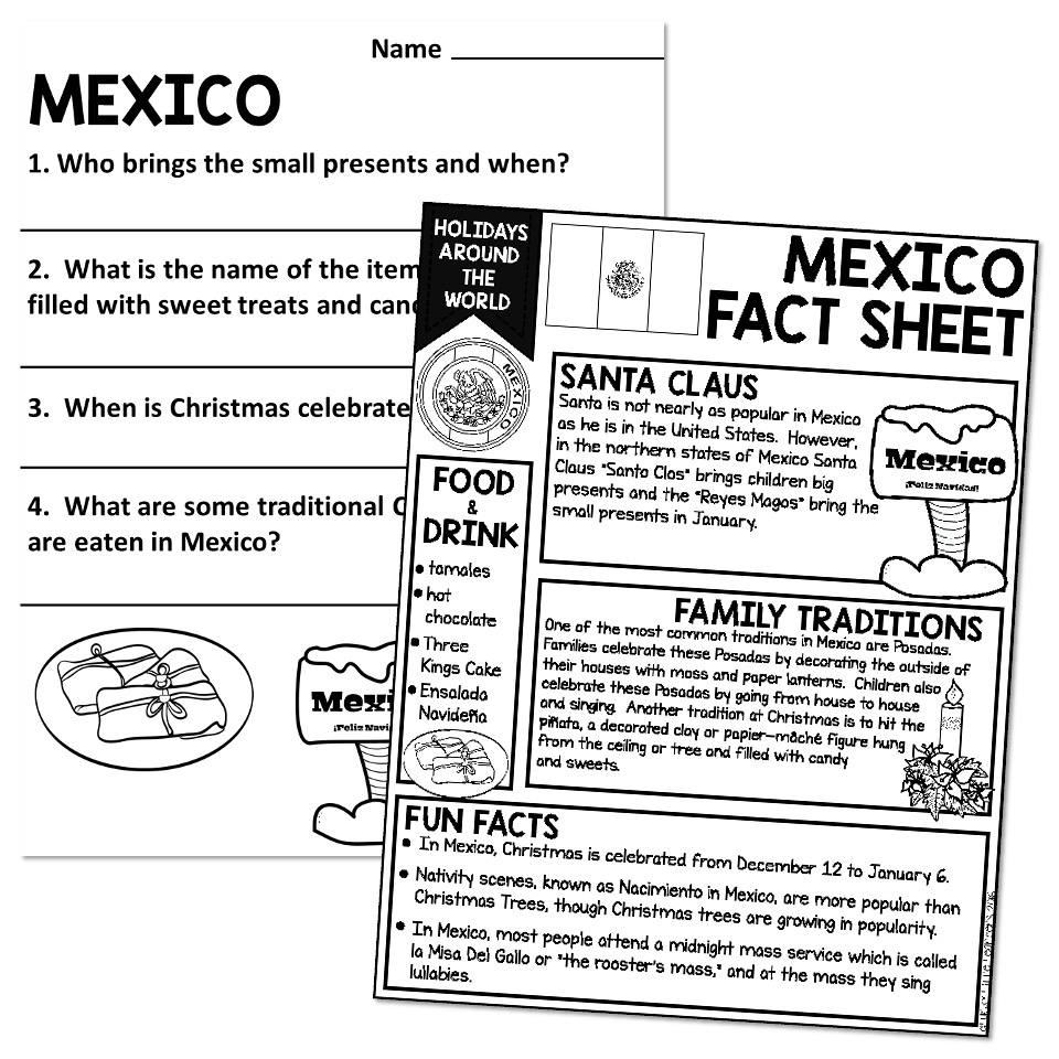 Holidays Around The World Mexico Reading Passage Lucky Little Learners Holidays Around The World Mexico Reading Passage Lucky Little Learners