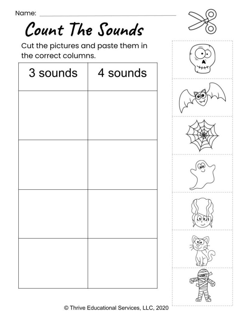 Free Printable Phoneme Segmentation Worksheets Pdf