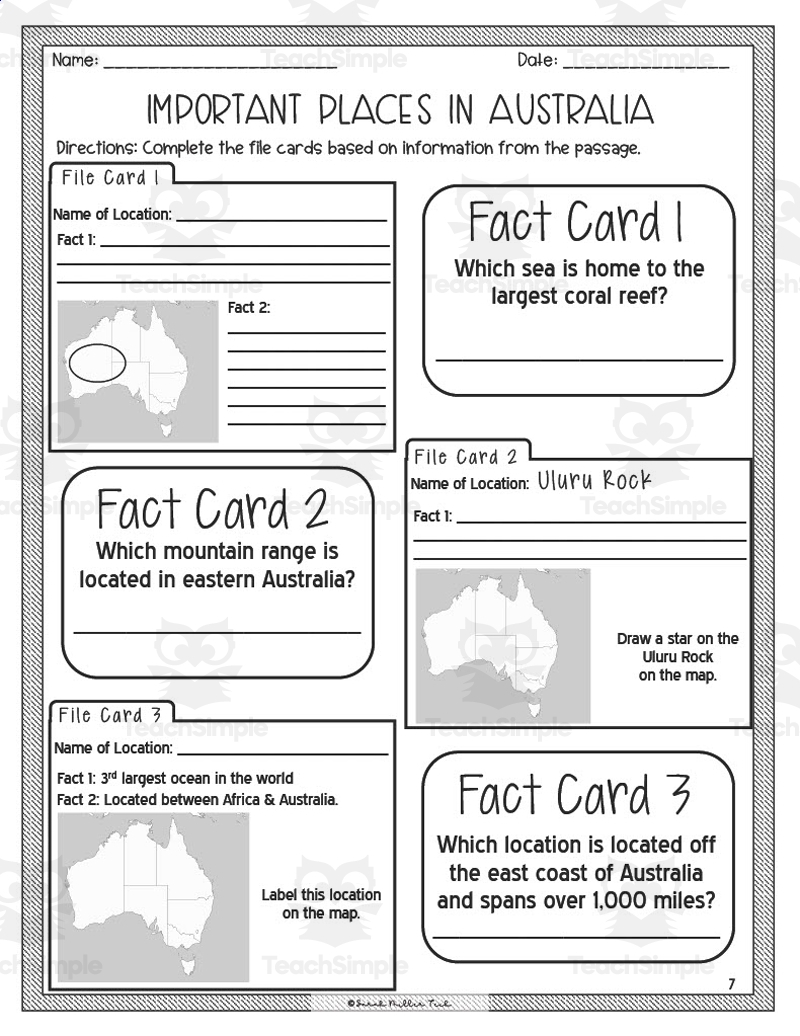 Australia Reading Comprehension 6Th Grade Worksheet Australia Reading Comprehension 6Th Grade Worksheet
