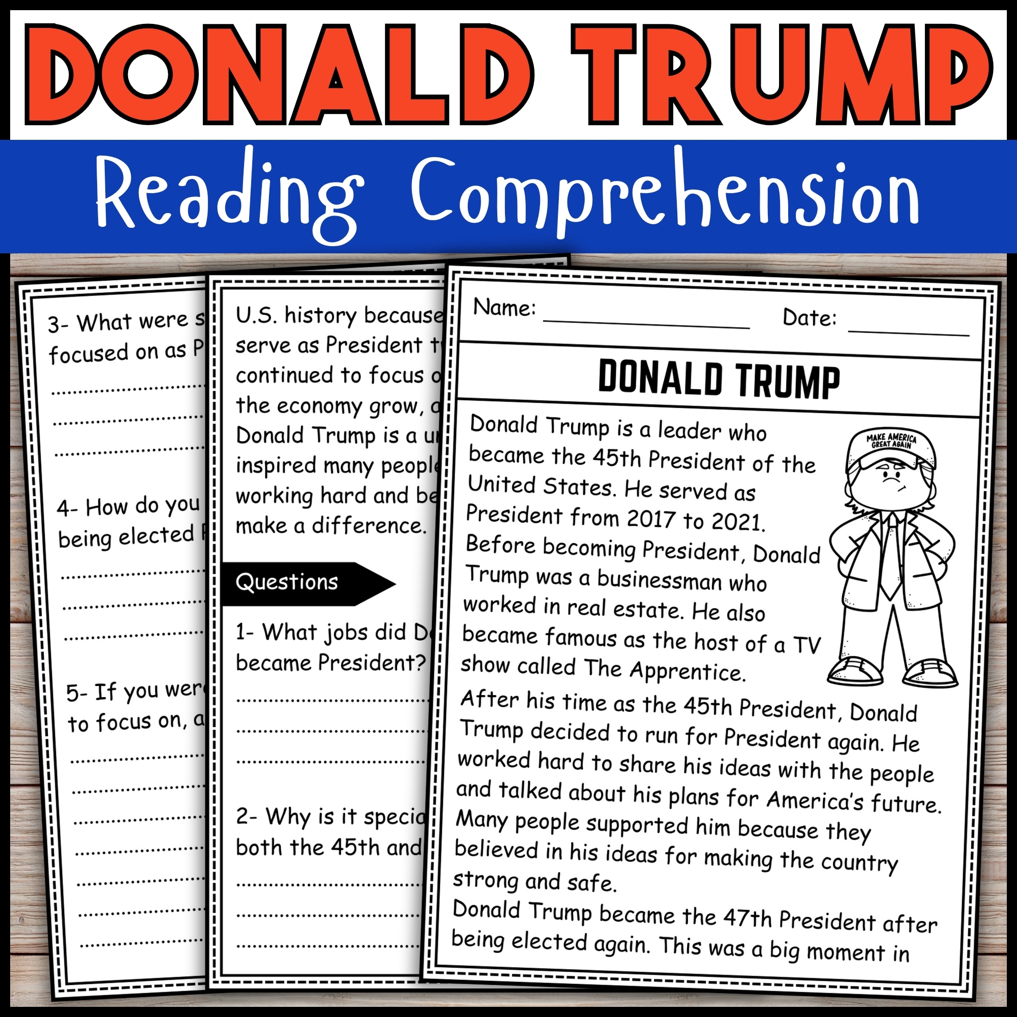 January Inauguration Day Donald Trump s Reading Comprehension Passage Made By Teachers