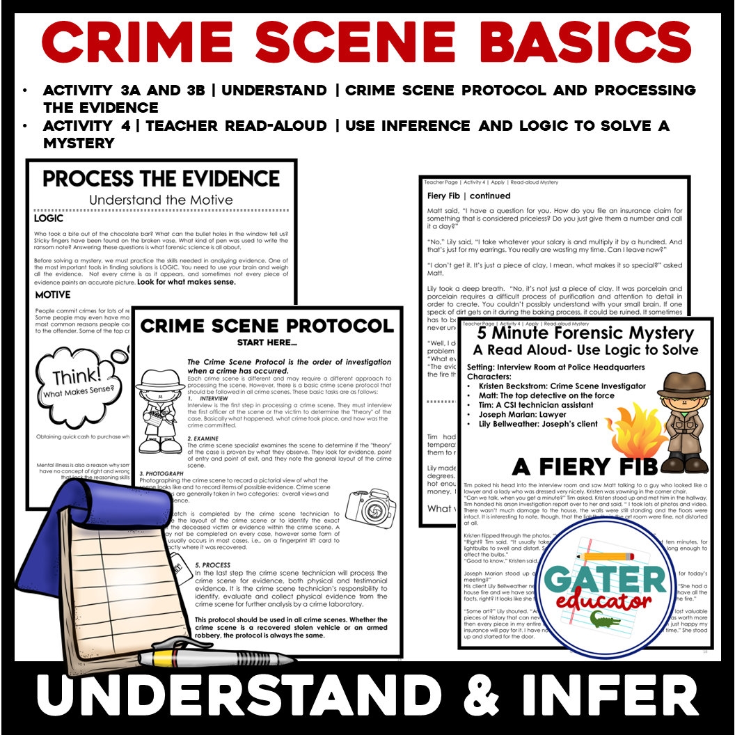 Kids Mystery Reading Comprehension Crime Scene Investigation For Beginners CSI For Homeschool Logic Puzzles CSI Themed Classroom Etsy