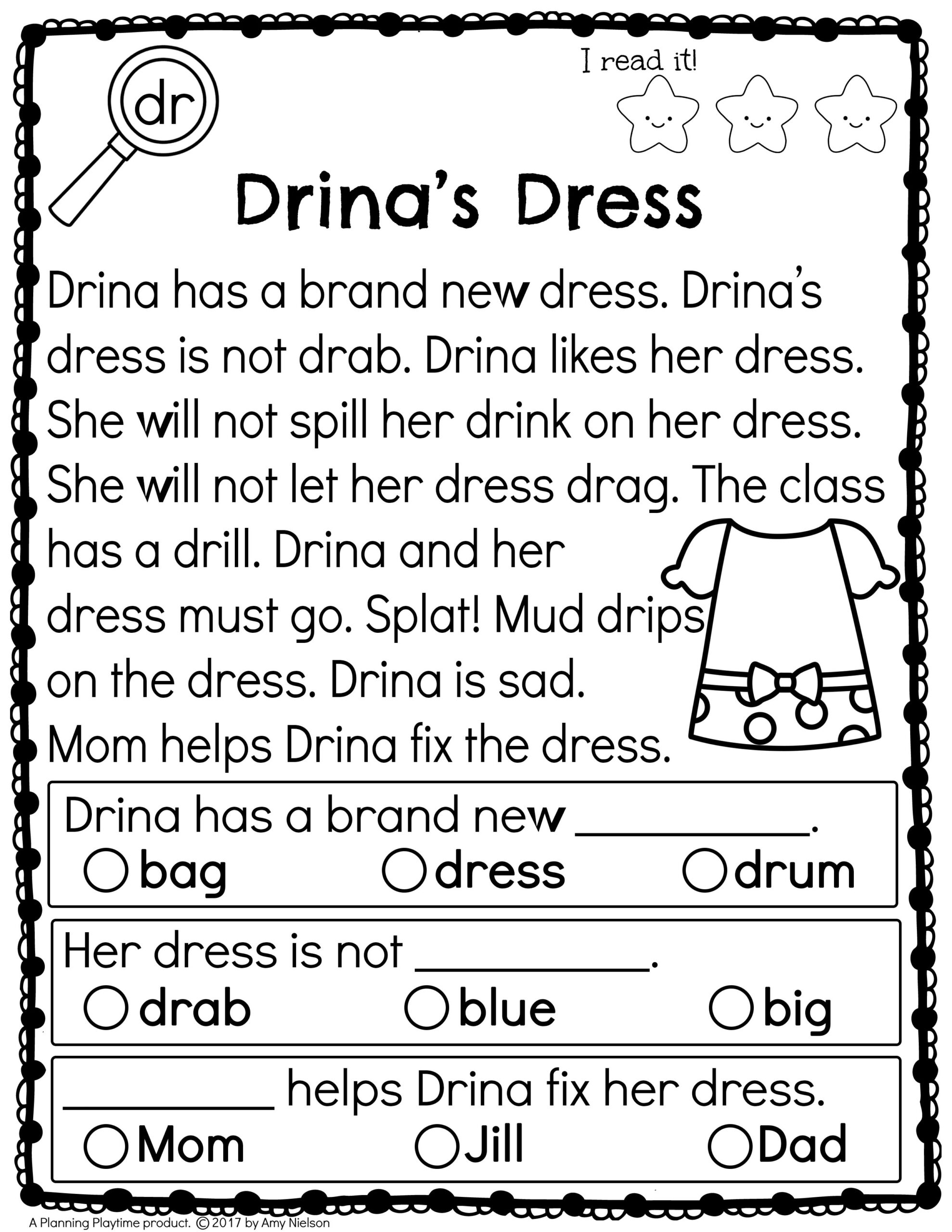 Fun Kindergarten Reading Comprehension Worksheets