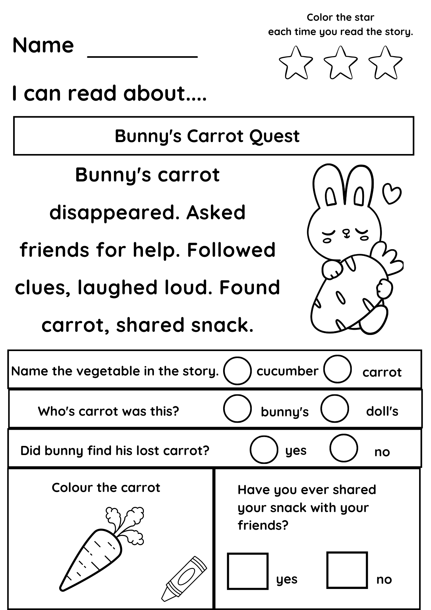 Free Printable Kindergarten Reading Worksheets Free Printable Kindergarten Reading Worksheets