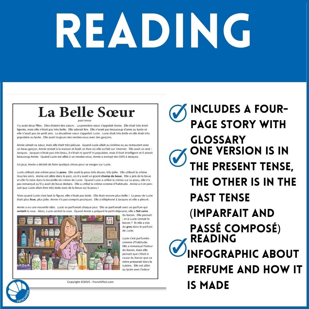 Grade 8 French Reading Comprehension Worksheets