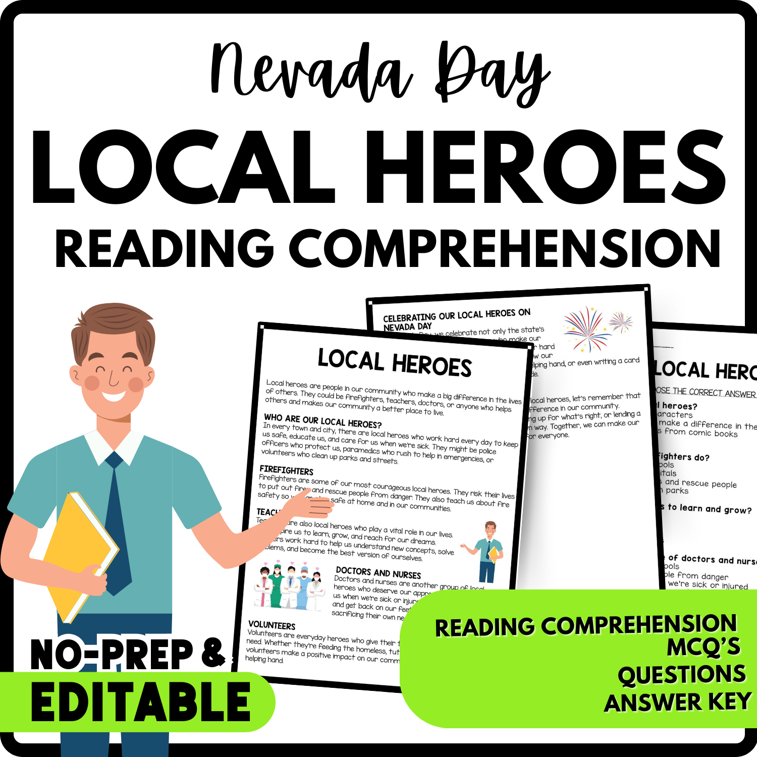 Free Reading Comprehension Worksheets On Heroes