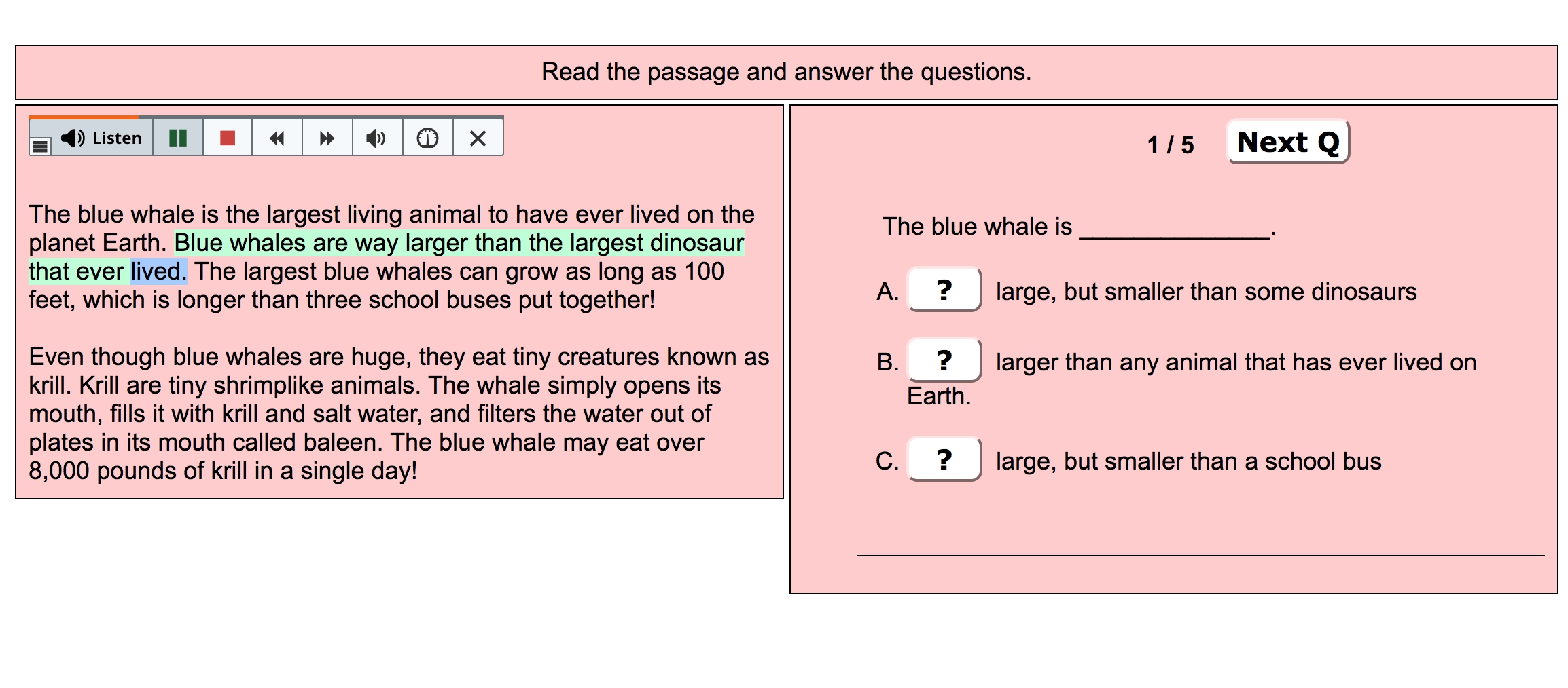 Free Reading Comprehension Worksheets Mr Nussbaum