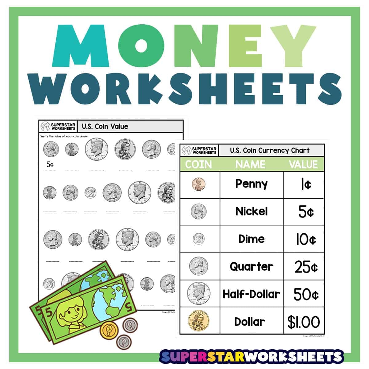 Free Printable Paper Money Worksheets