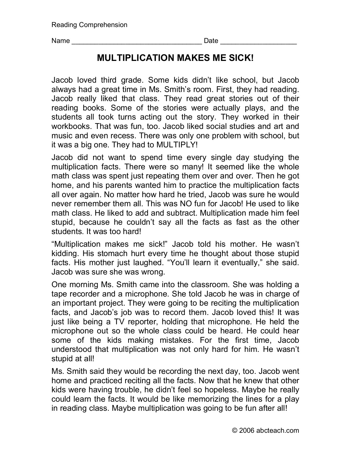 MULTIPLICATION MAKES ME SICK Abcteach Flip EBook Pages 1 3 AnyFlip