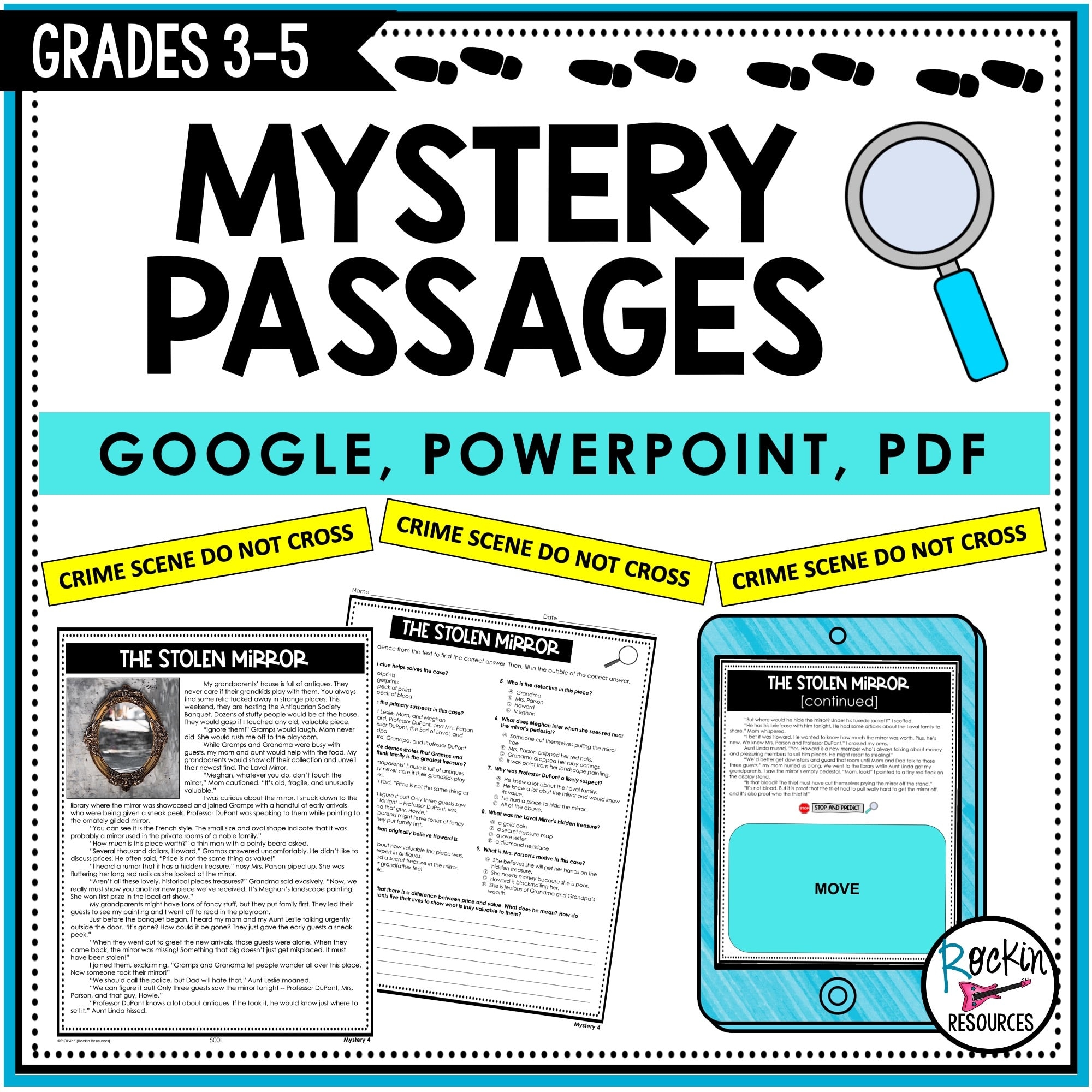 Mystery Passages With Reading Comprehension Questions Rockin Resources