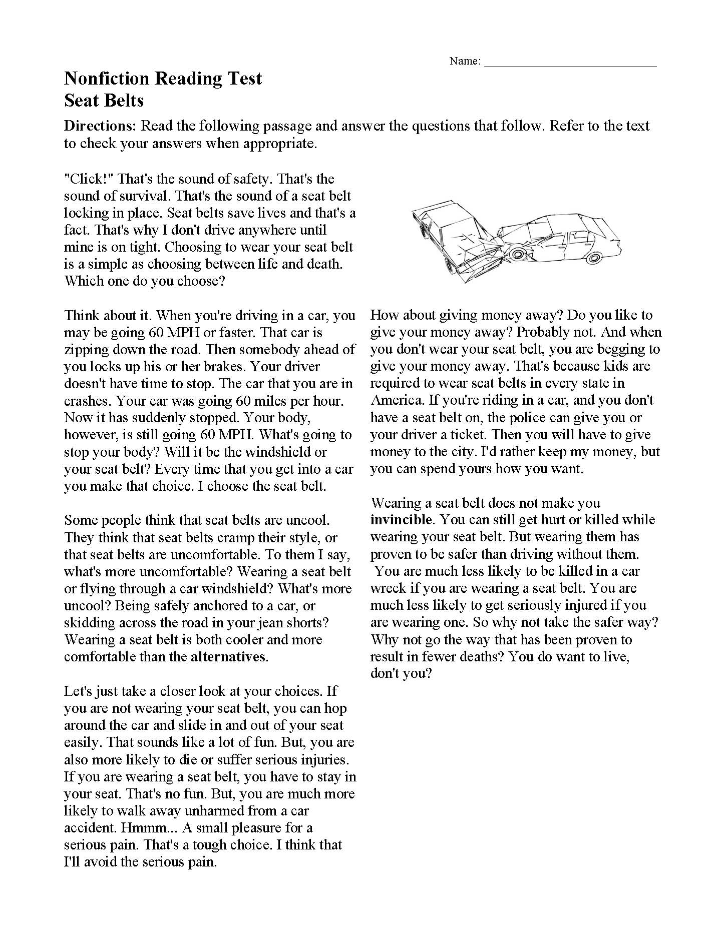 Nonfiction Passages And Functional Texts Ereading Worksheets