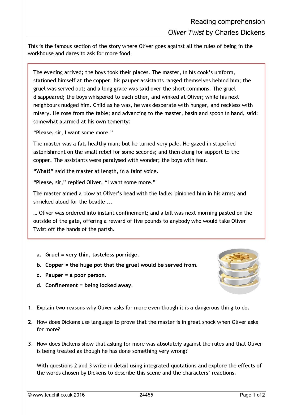 Oliver Twist Comprehension Questions KS3 English Teachit Oliver Twist Comprehension Questions KS3 English Teachit