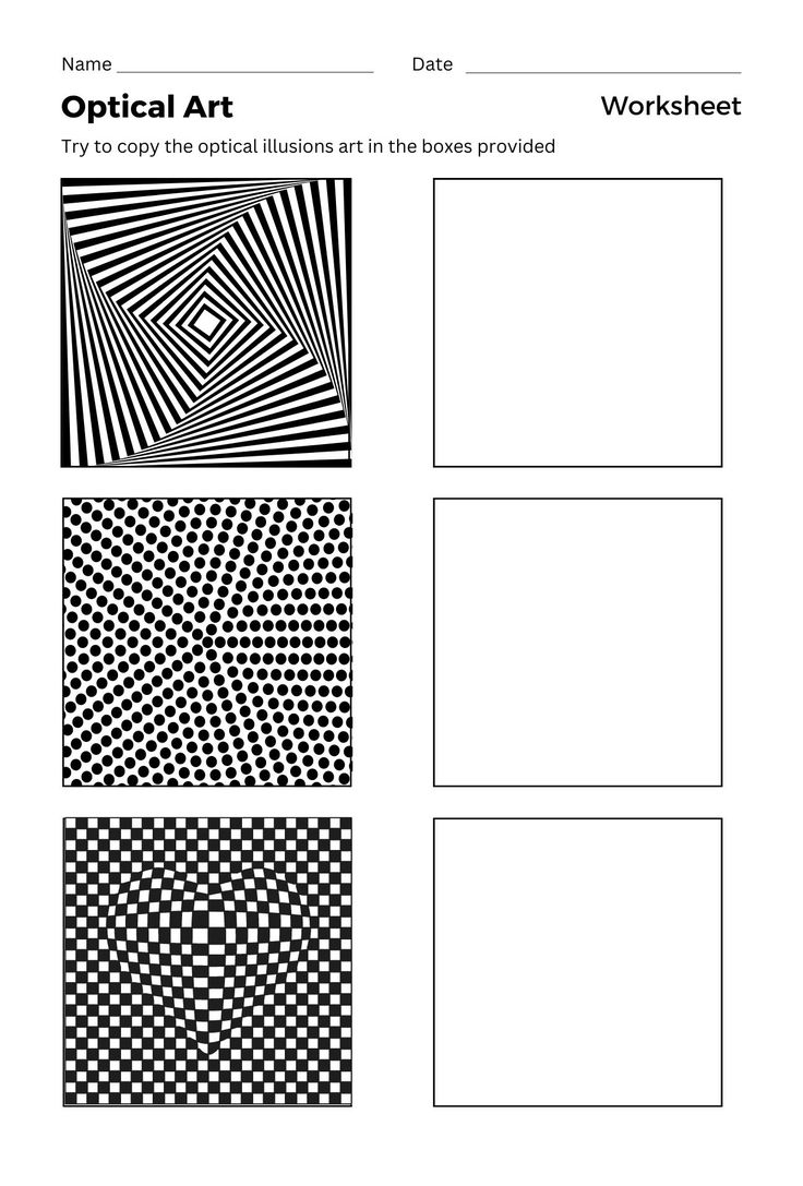 Free Printable Printable Optical Illusions Worksheet