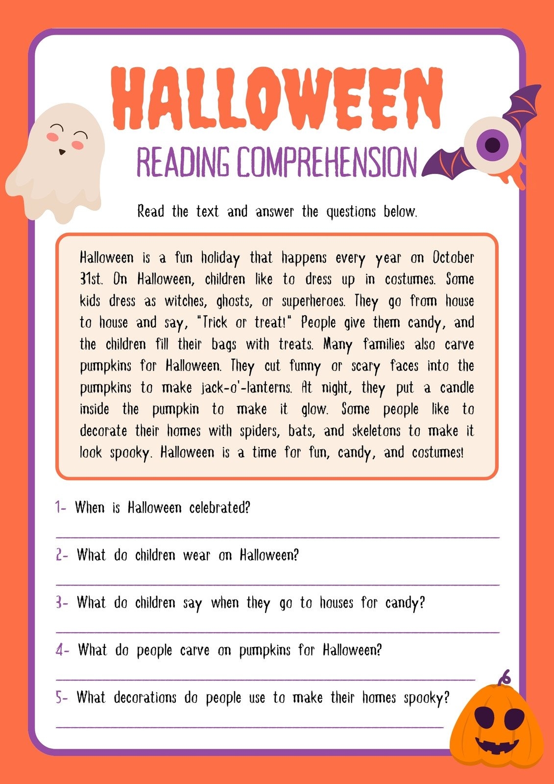 Page 5 Customize 257 Reading Comprehension Worksheets Templates Online Canva