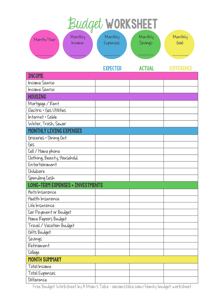Pdf Rent Budget Template Fill Online Printable Fillable Blank PdfFiller