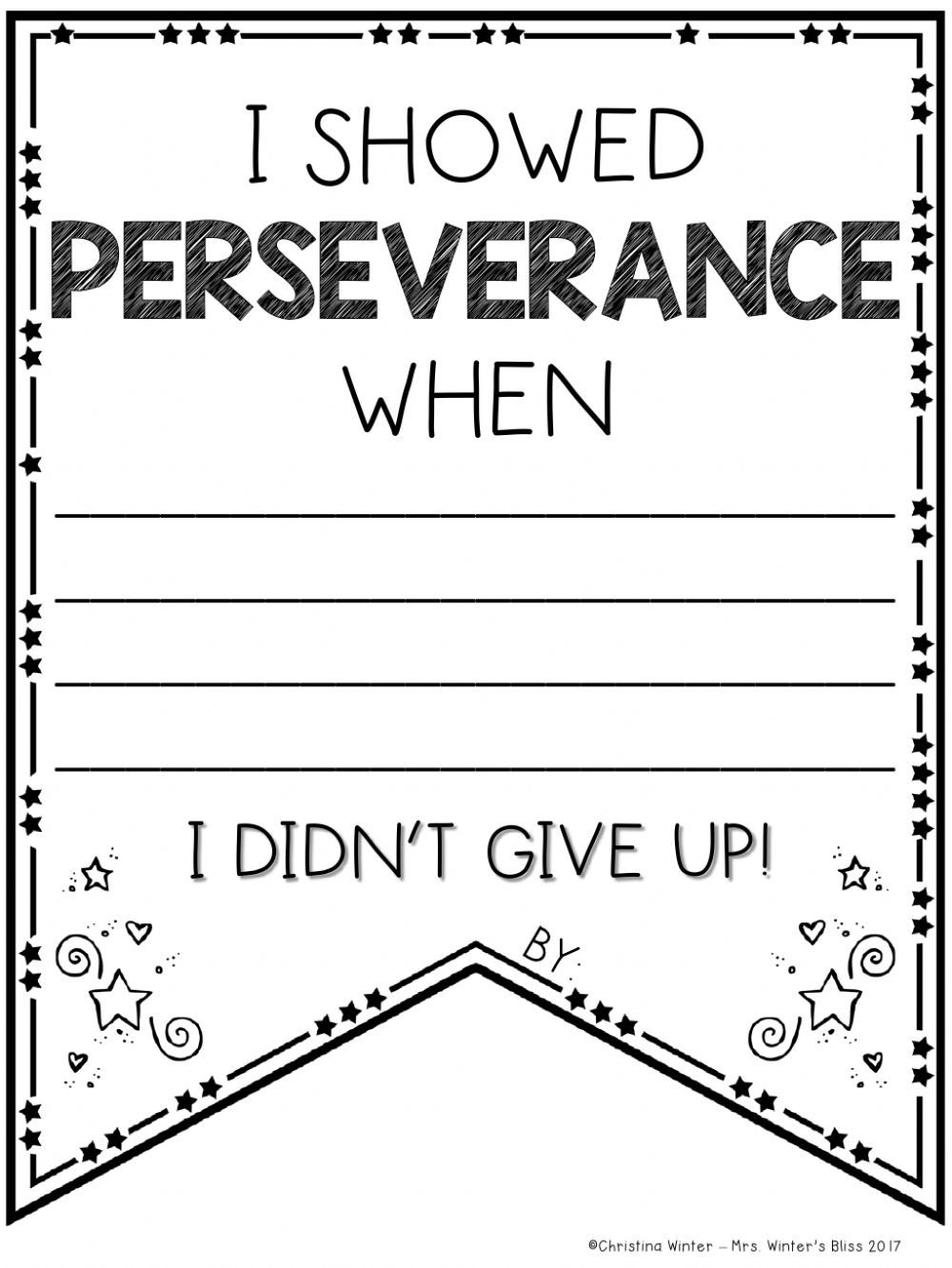 Free Printable Perseverance Worksheets
