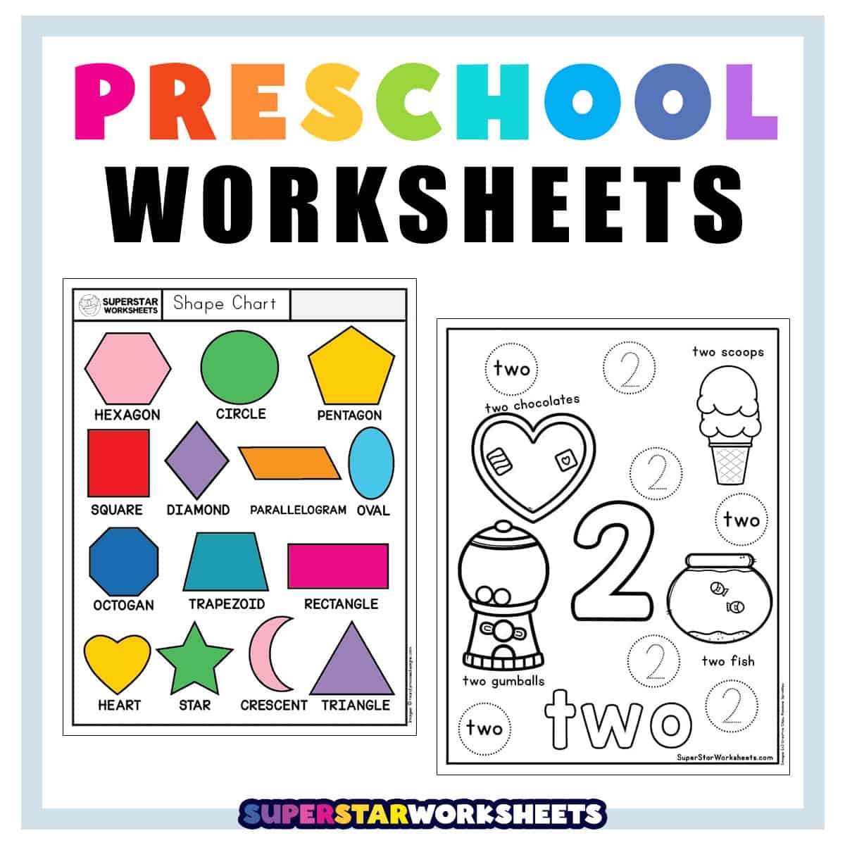 Free Download Printable Preschhol Worksheets