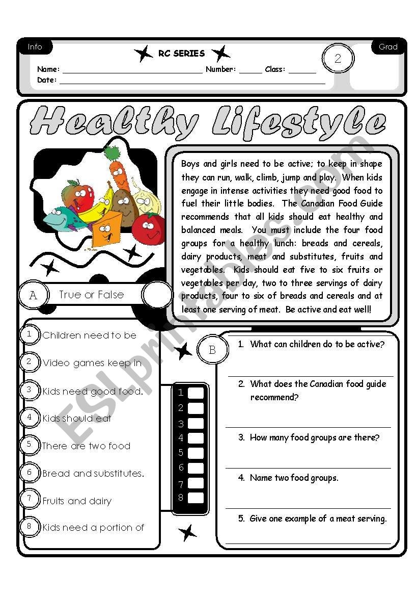 RC Series Level 2 01 Healthy Lifestyle 3 Pages 6 Exercises Fully Editable Answer Key ESL Worksheet By Melahel7 RC Series Level 2 01 Healthy Lifestyle 3 Pages 6 Exercises Fully Editable Answer Key ESL Worksheet By Melahel7