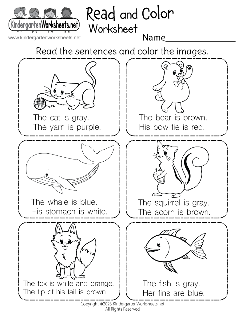Free Printable Kindergarten Ela Worksheets