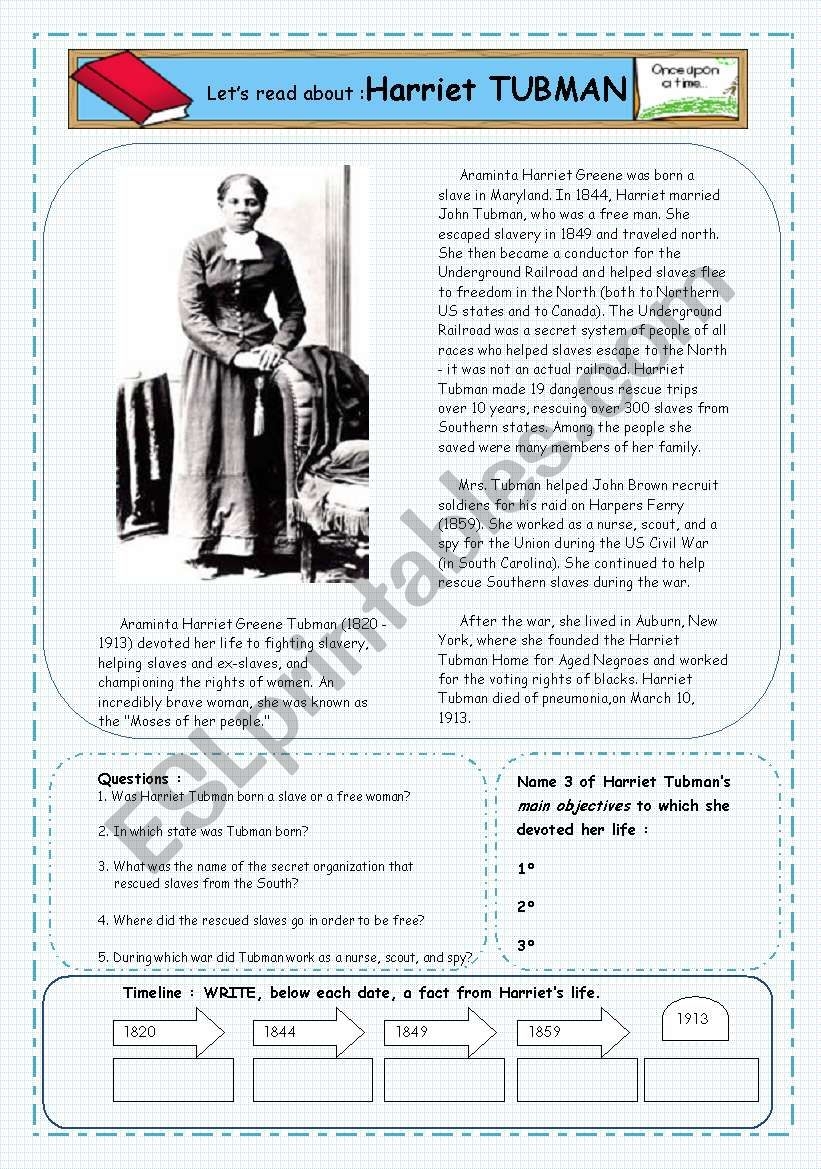 Biography Reading Comprehension Worksheets Pdf