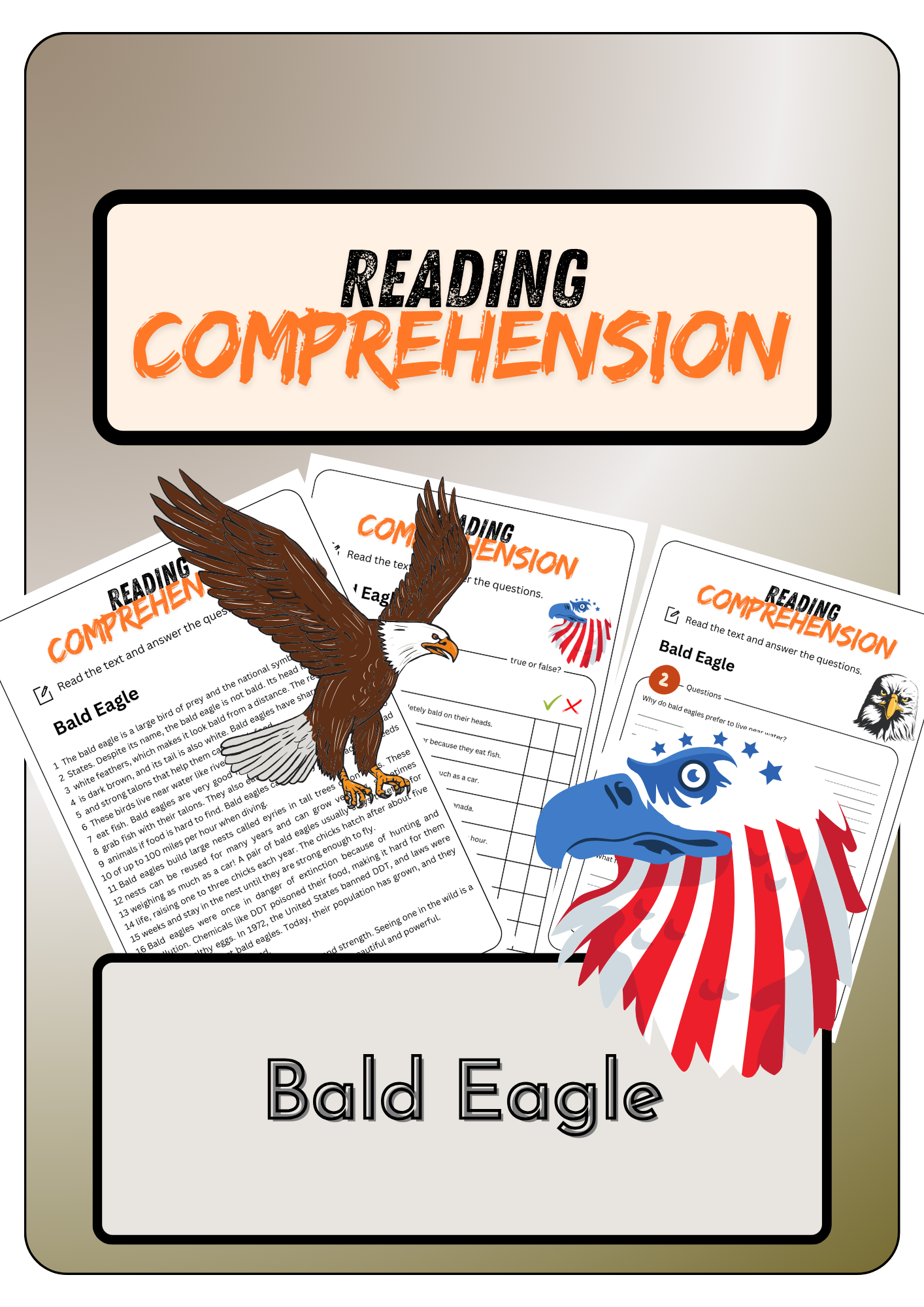 Bald Eagle Reading Comprehension Worksheets