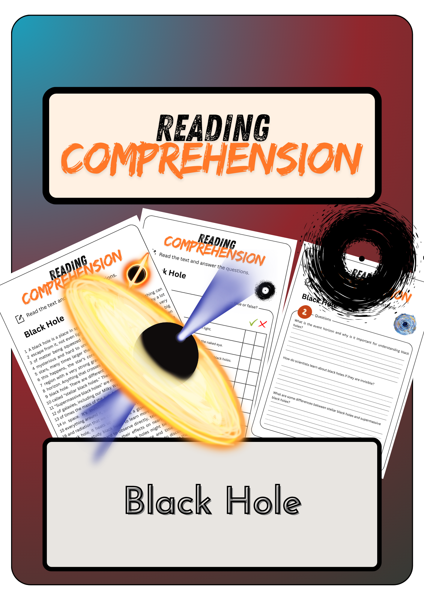 Black Hole Reading Comprehension Worksheet