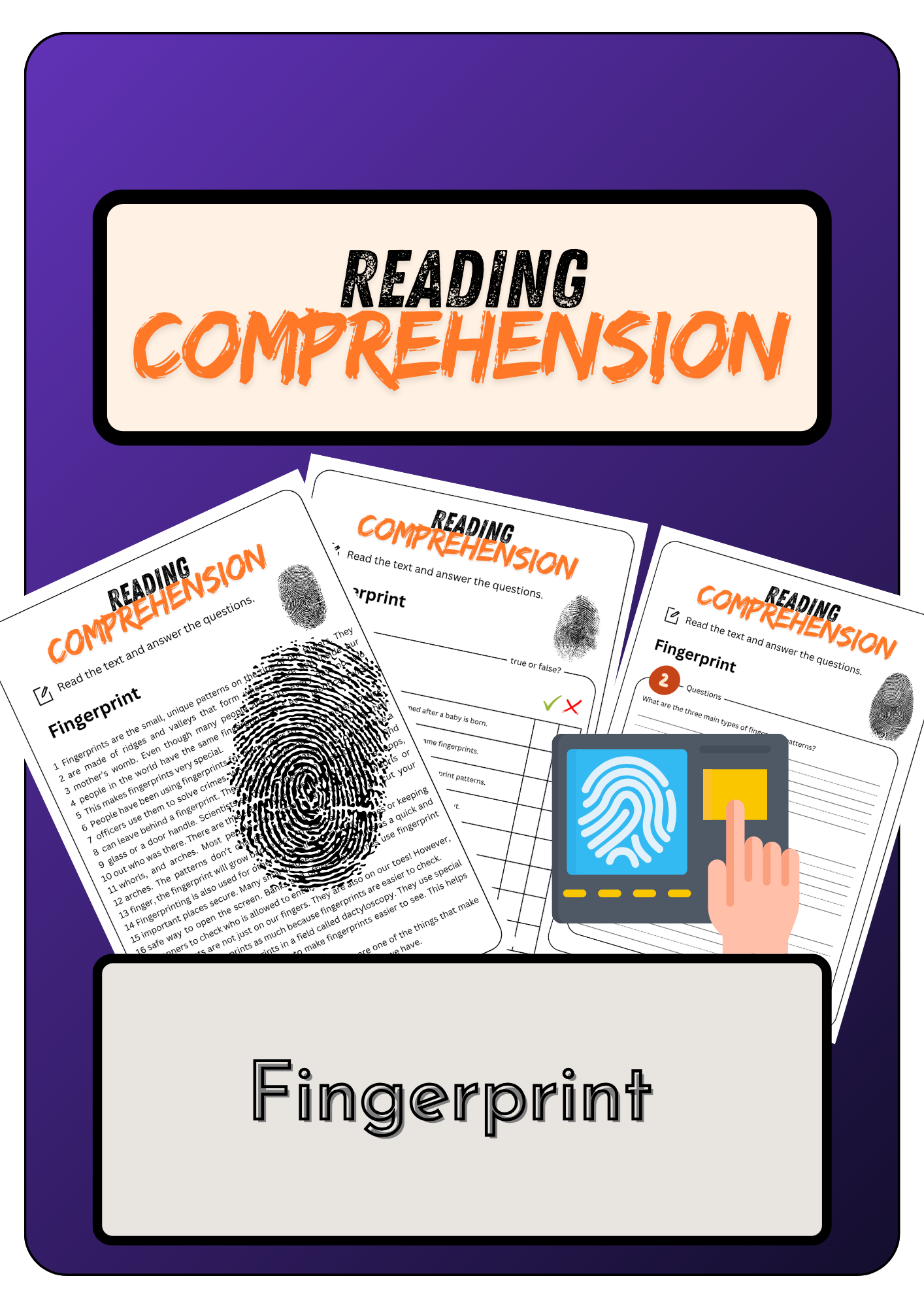 Reading Comprehension Fingerprint Analysis Solutions Made By Teachers