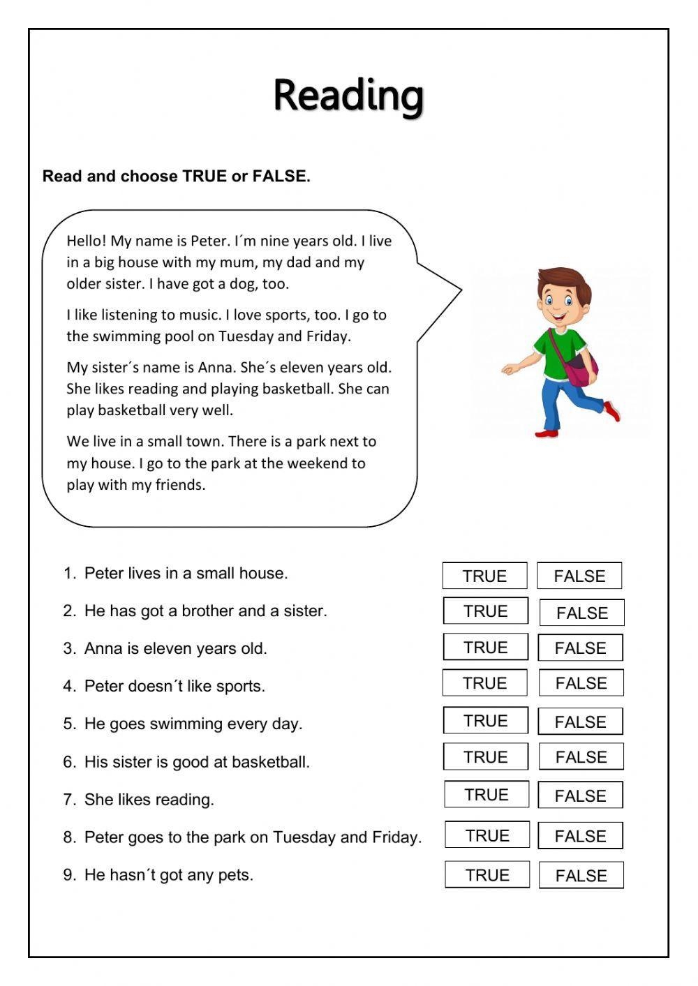 Reading Comprehension Online Exercise For Grade 4 Live Worksheets Worksheets Library