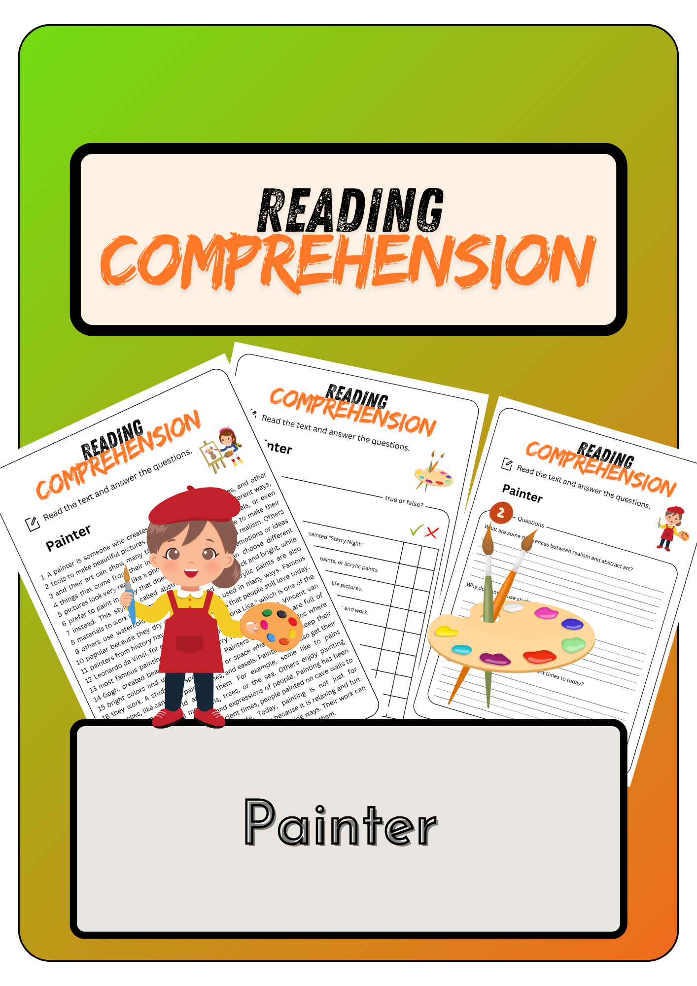 Art History Reading Comprehension Worksheets