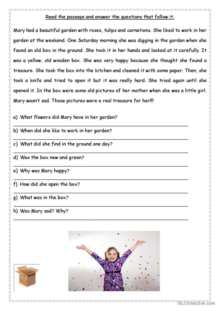 Reading Comprehension Past Simpl English ESL Worksheets Pdf Doc