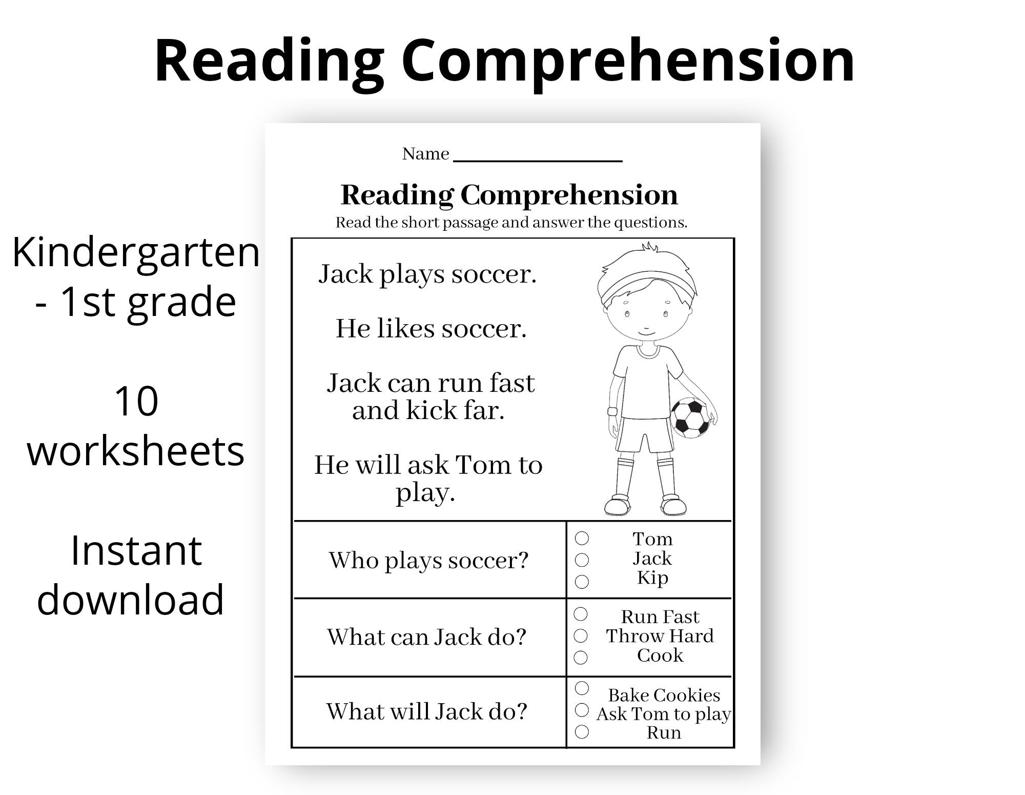First Grade Reading Worksheets For Comprehension