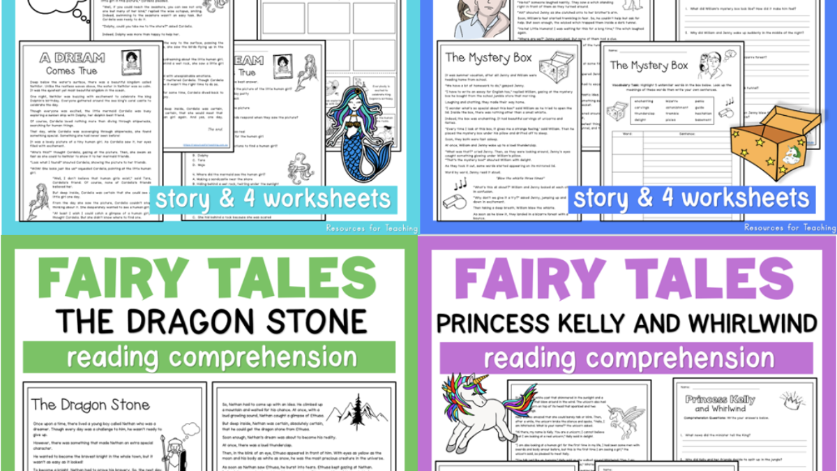 Fairy Tale Reading Comprehension Worksheets Ks1