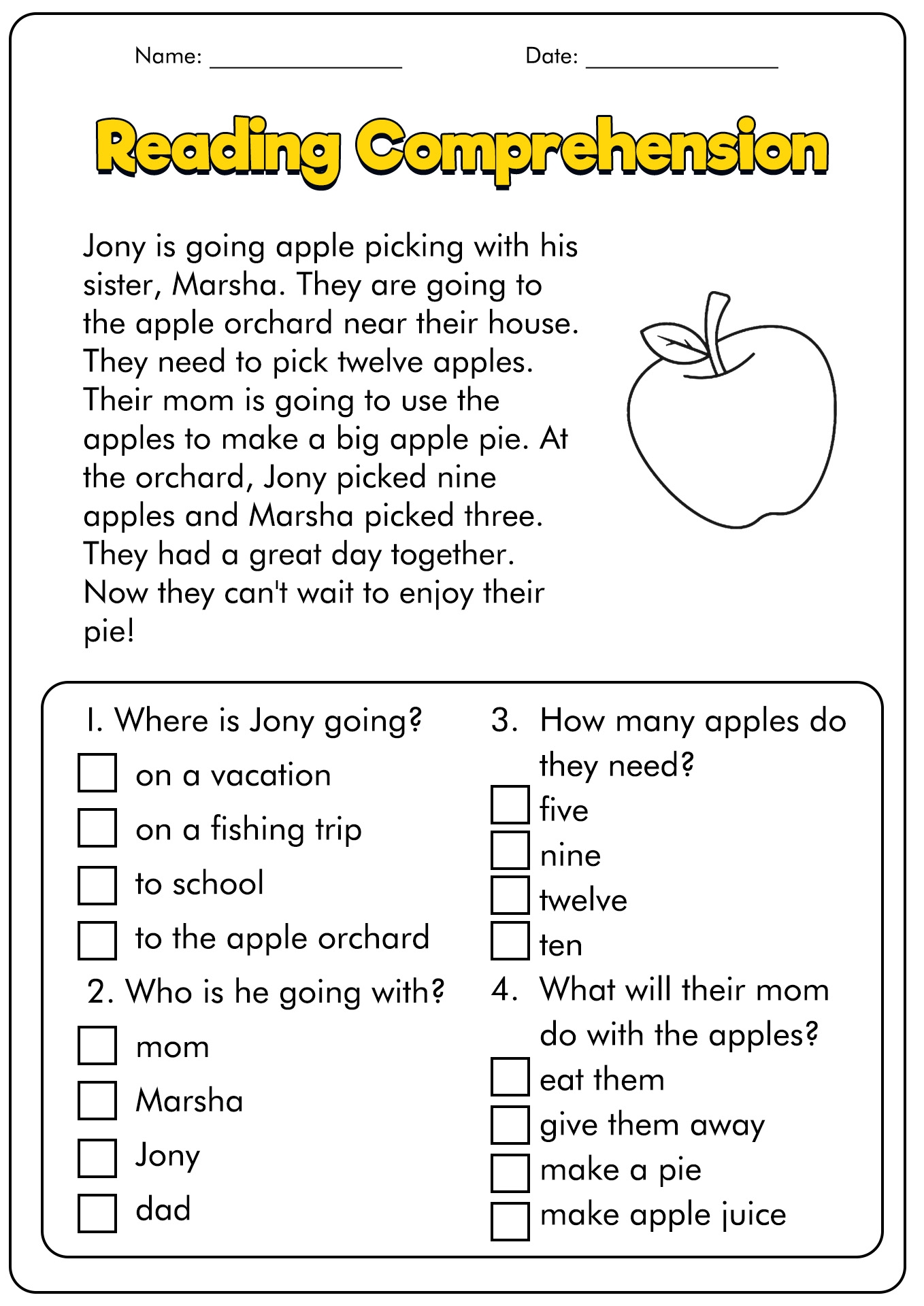 Reading Comprehension Worksheets For Grade 1 Worksheets Library Reading Comprehension Worksheets For Grade 1 Worksheets Library