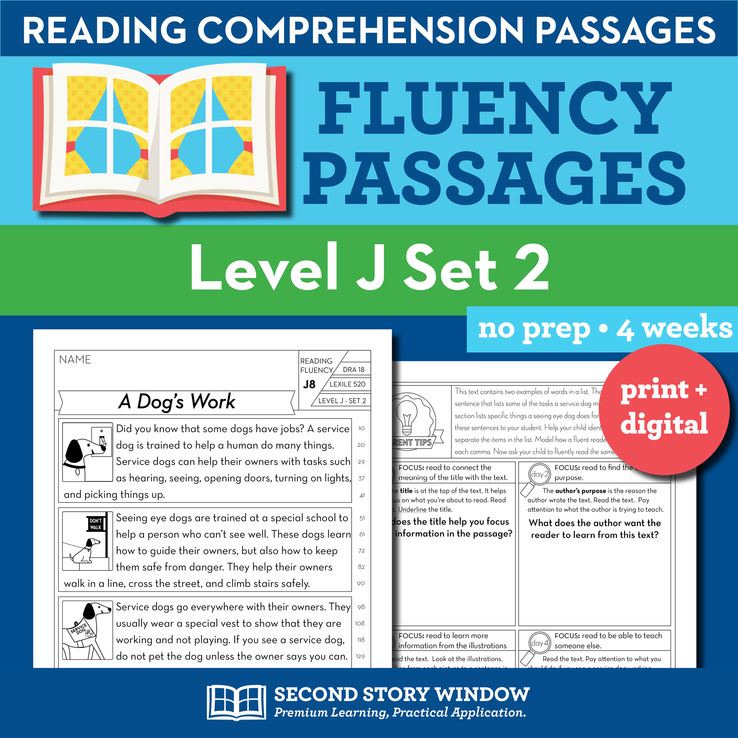 Reading Fluency Homework Level J Set 2 Second Story Window Reading Fluency Homework Level J Set 2 Second Story Window