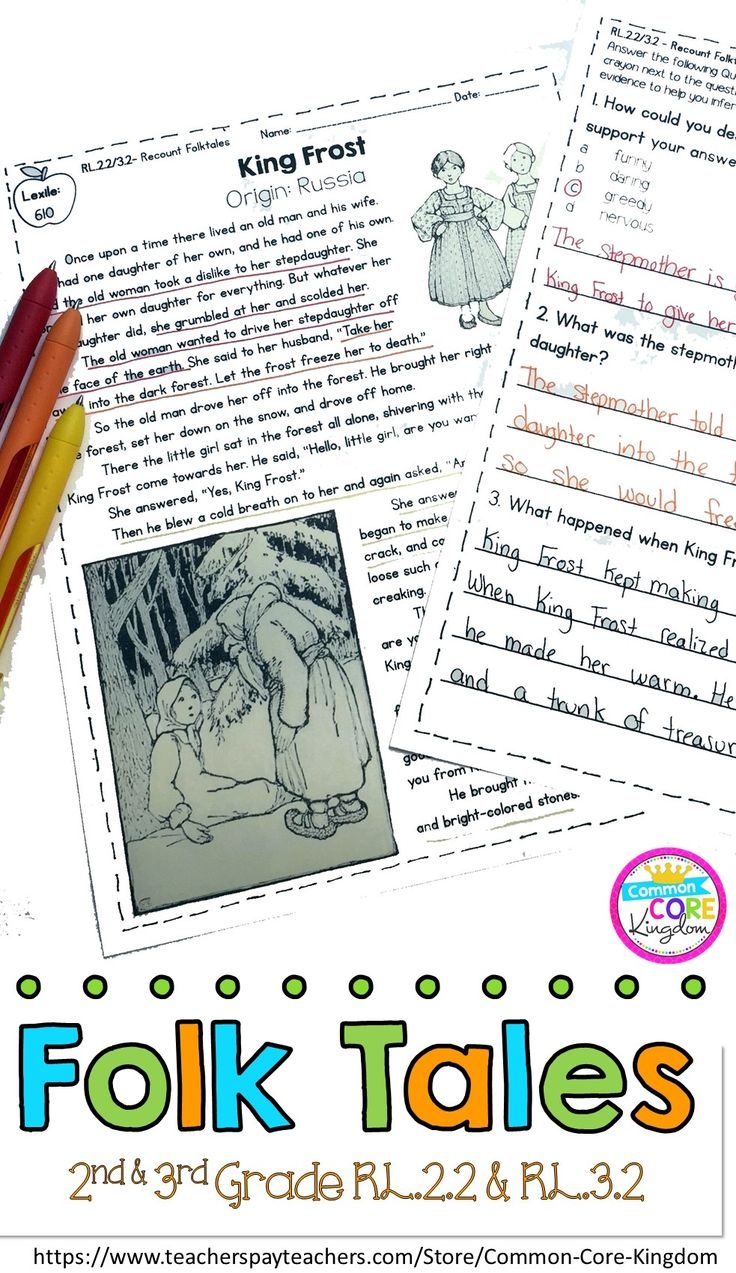 Folktale Reading Comprehension Worksheets