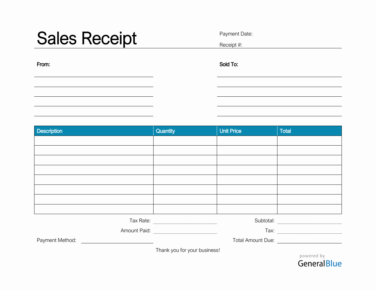 Sales Receipt Template In Word Simple Worksheets Library