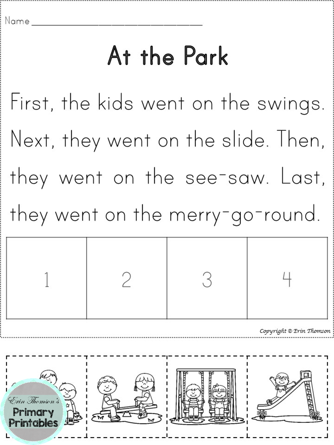 Free Printable Sequencing Worksheets First Grade