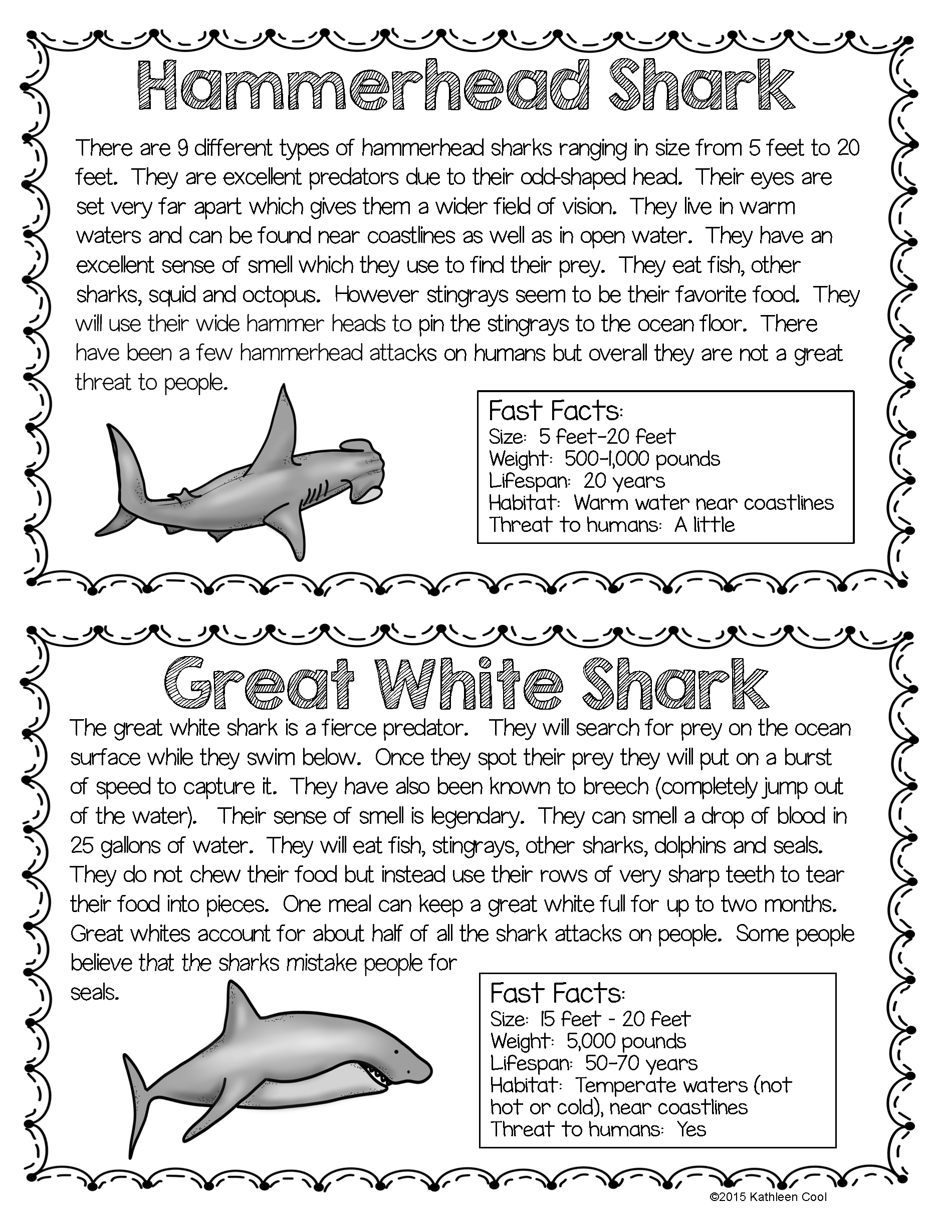 Sharks Nonfiction Unit