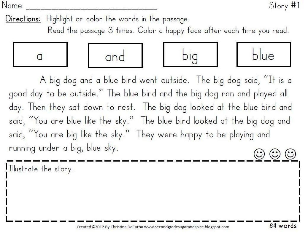 Sight Word Fluency Passages For Reading Intervention Miss DeCarbo