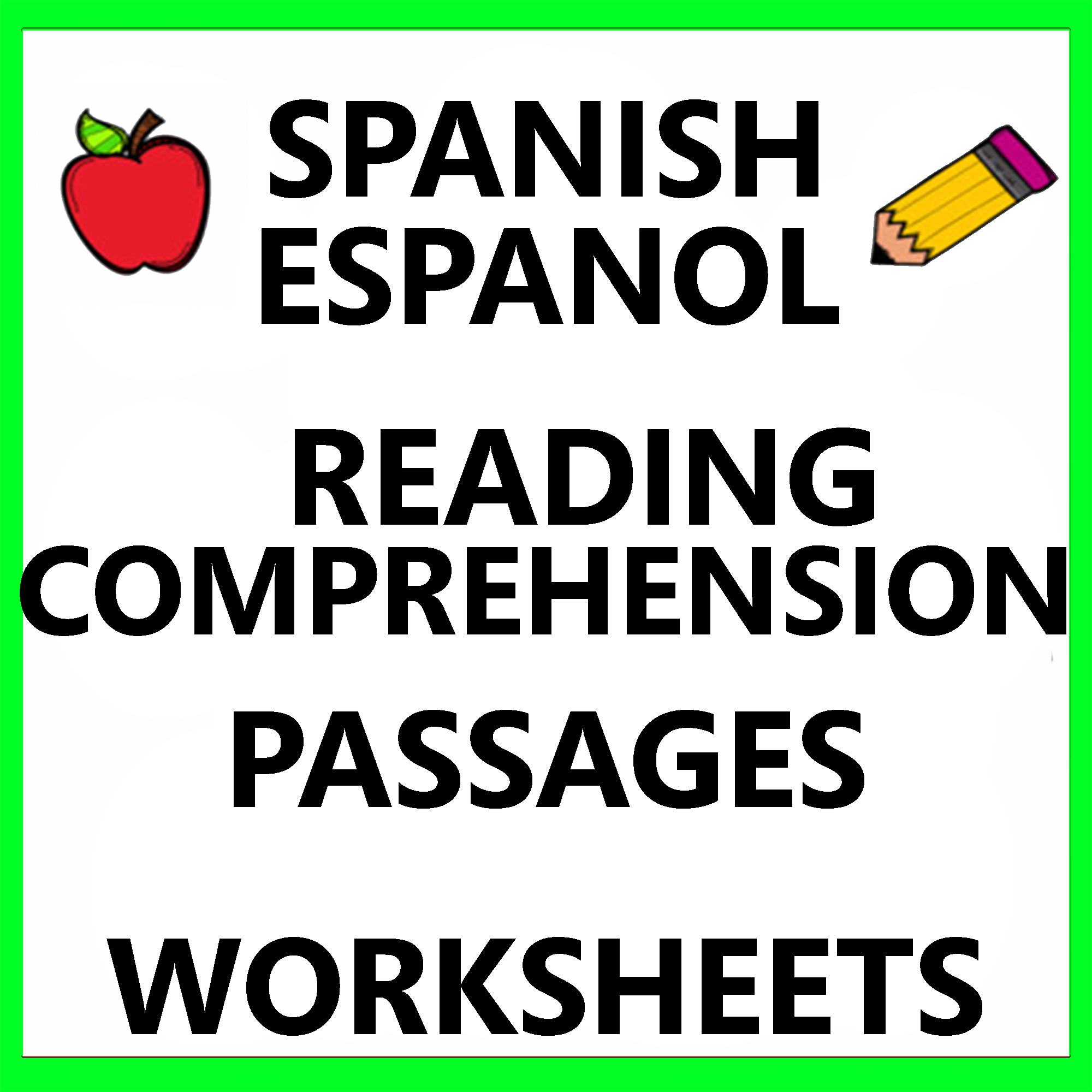 Spanish Reading Comprehension Passages Short Stories Paragraphs Worksheets Made By Teachers