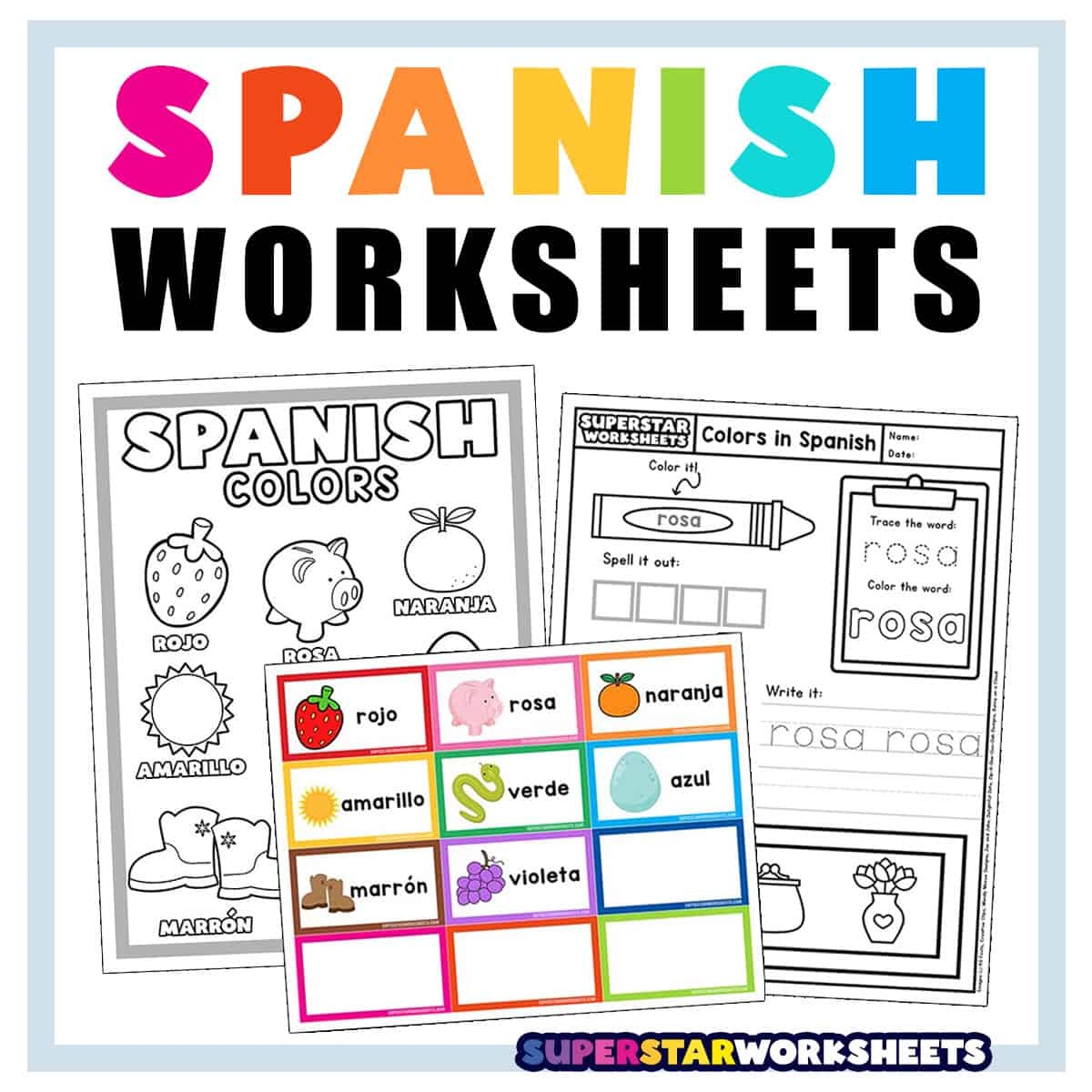 Free Spanish Printable Worksheets For Toddlers